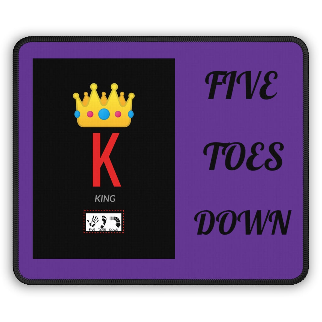 Five Toes Down Gaming Mouse Pad Purp