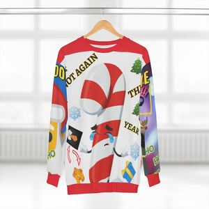 Five Toes Down Candy Cane Ugly Unisex Sweatshirt
