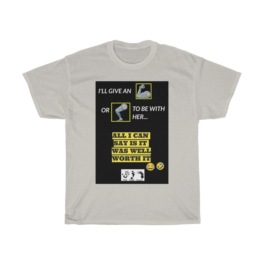 Five Toes Down Arm or Leg Unisex Tee