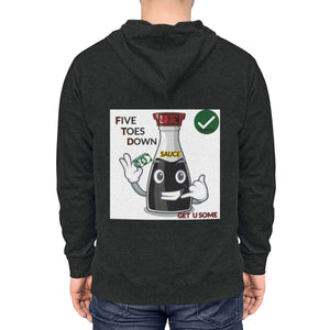 Five Toes Down Sauce Unisex Lightweight Hoodie(Back)