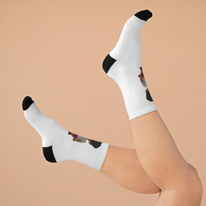 Five Toes Down Henry The Amputee Socks white