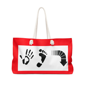 Five Toes Down Red Weekender Bag