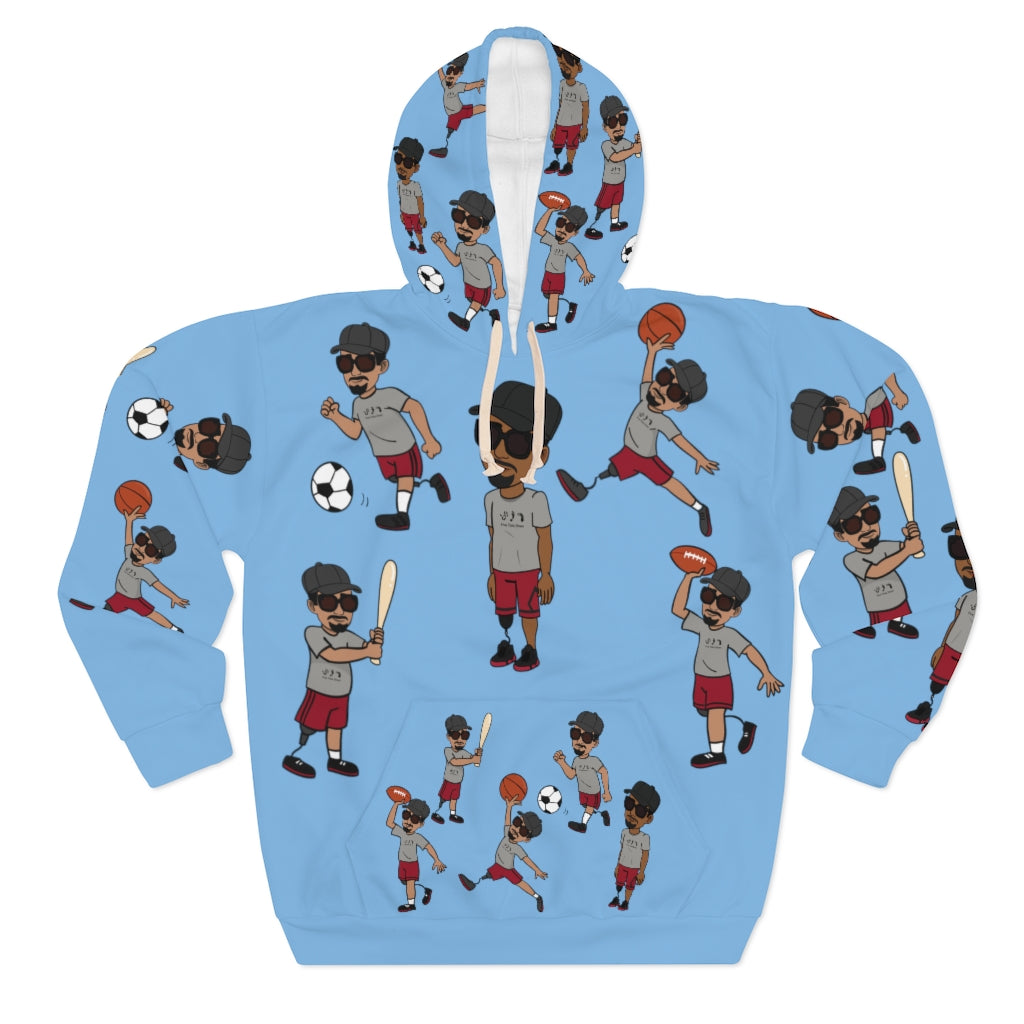 Five Toes Down Sports Unisex Pullover Hoodie carolina blue