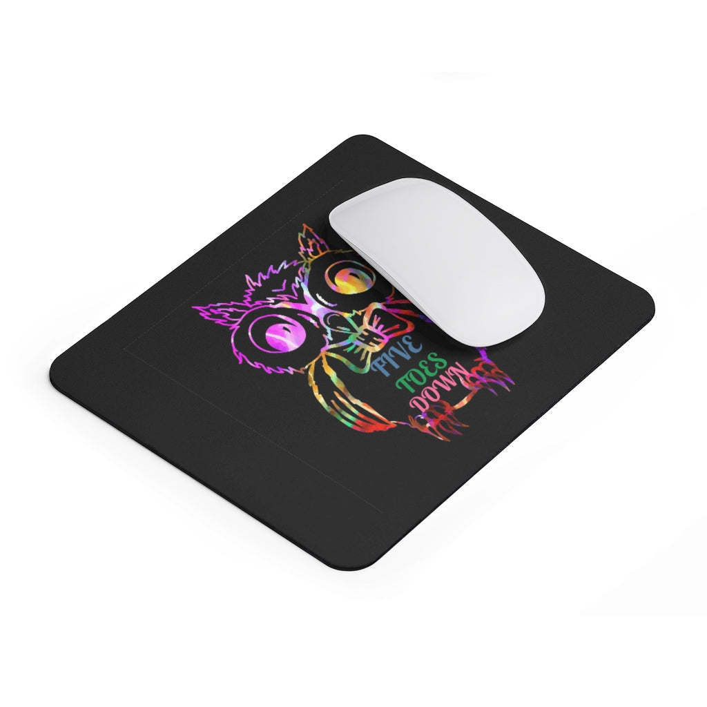 Five Toes Down Owl Mousepad
