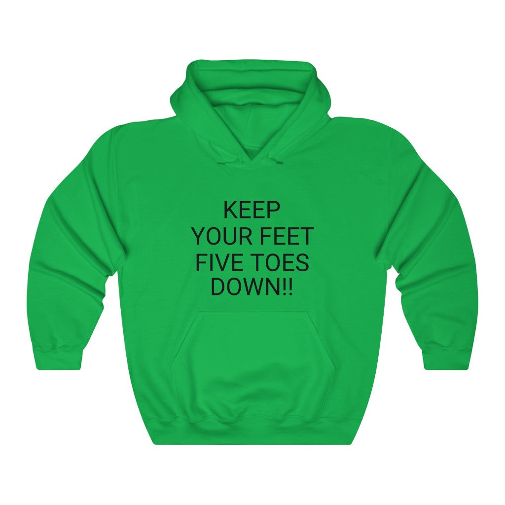 Five Toes Down Keep Feet Unisex Heavy Blend Hooded Sweatshirt