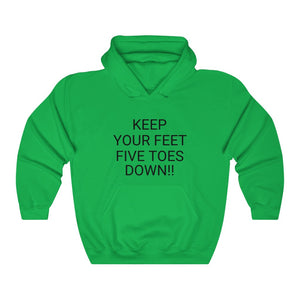 Five Toes Down Keep Feet Unisex Heavy Blend Hooded Sweatshirt