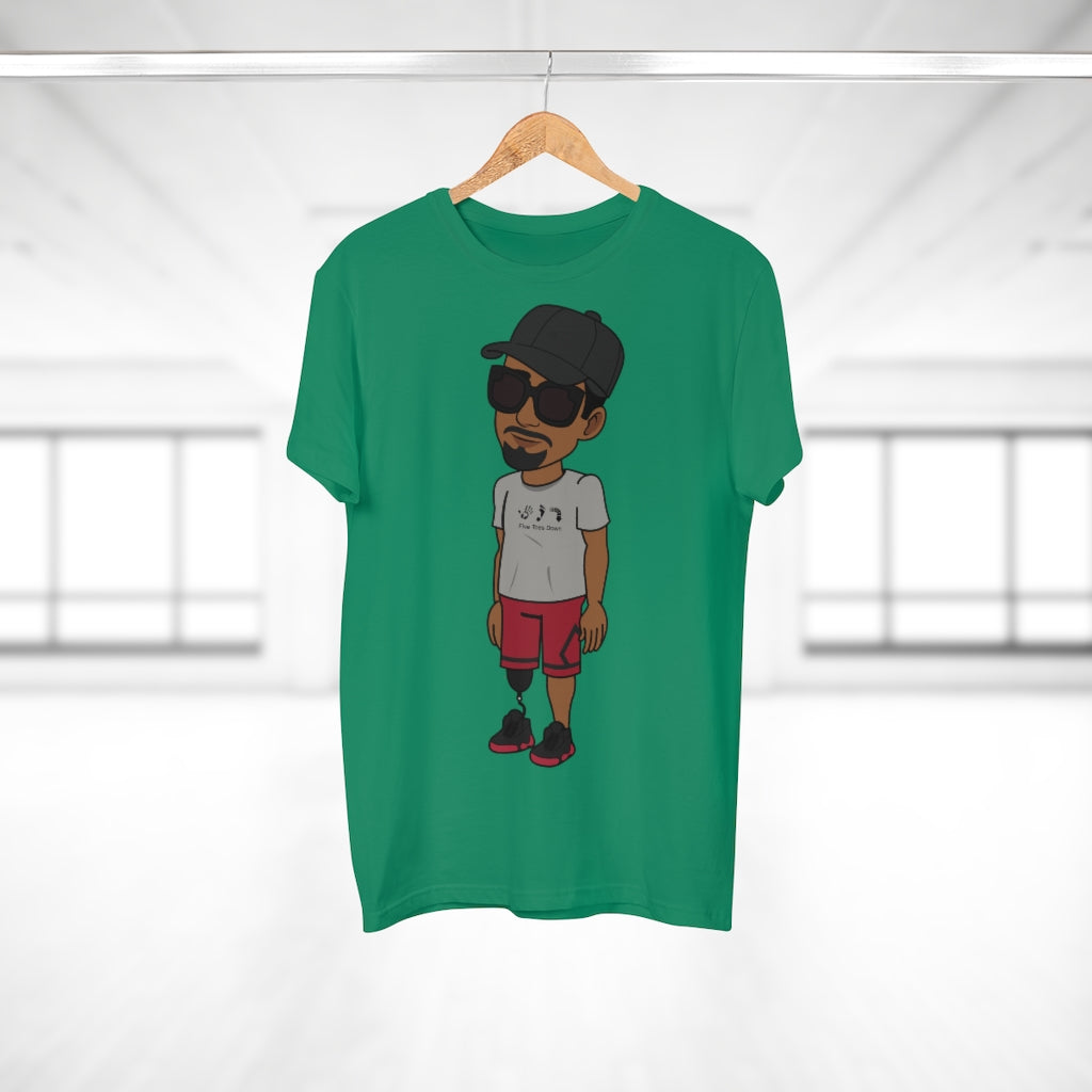 Five Toes Down Henry the Amputee Single Jersey Men's T-shirt