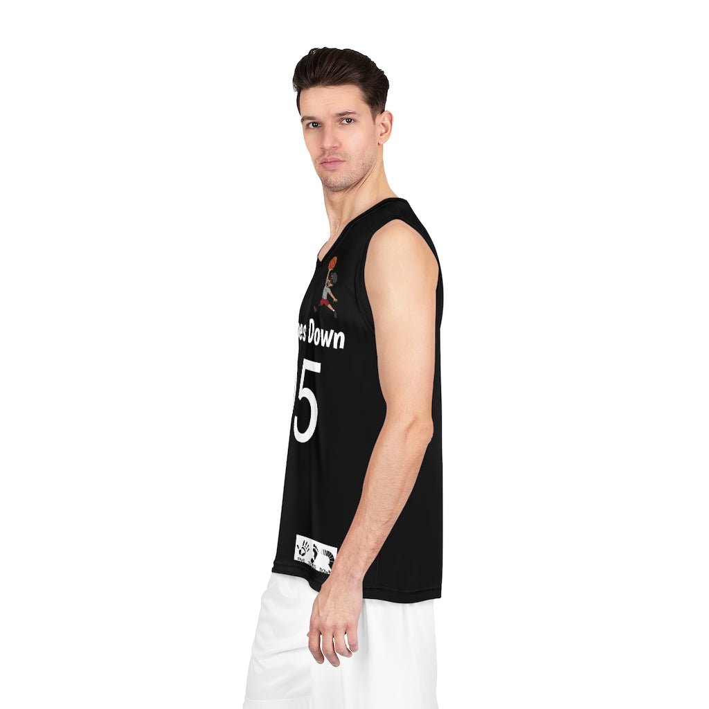 Five Toes Down Air Amputee Basketball Jersey Blk/White