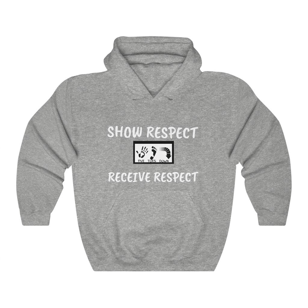 Five Toes Down Show Respect Unisex Heavy Blend Hooded Sweatshirt