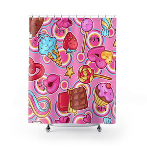 Five Toes Down Sweets Shower Curtains