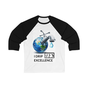 Five Toes Down I Drip Excellence Unisex 3/4 Sleeve Baseball Tee