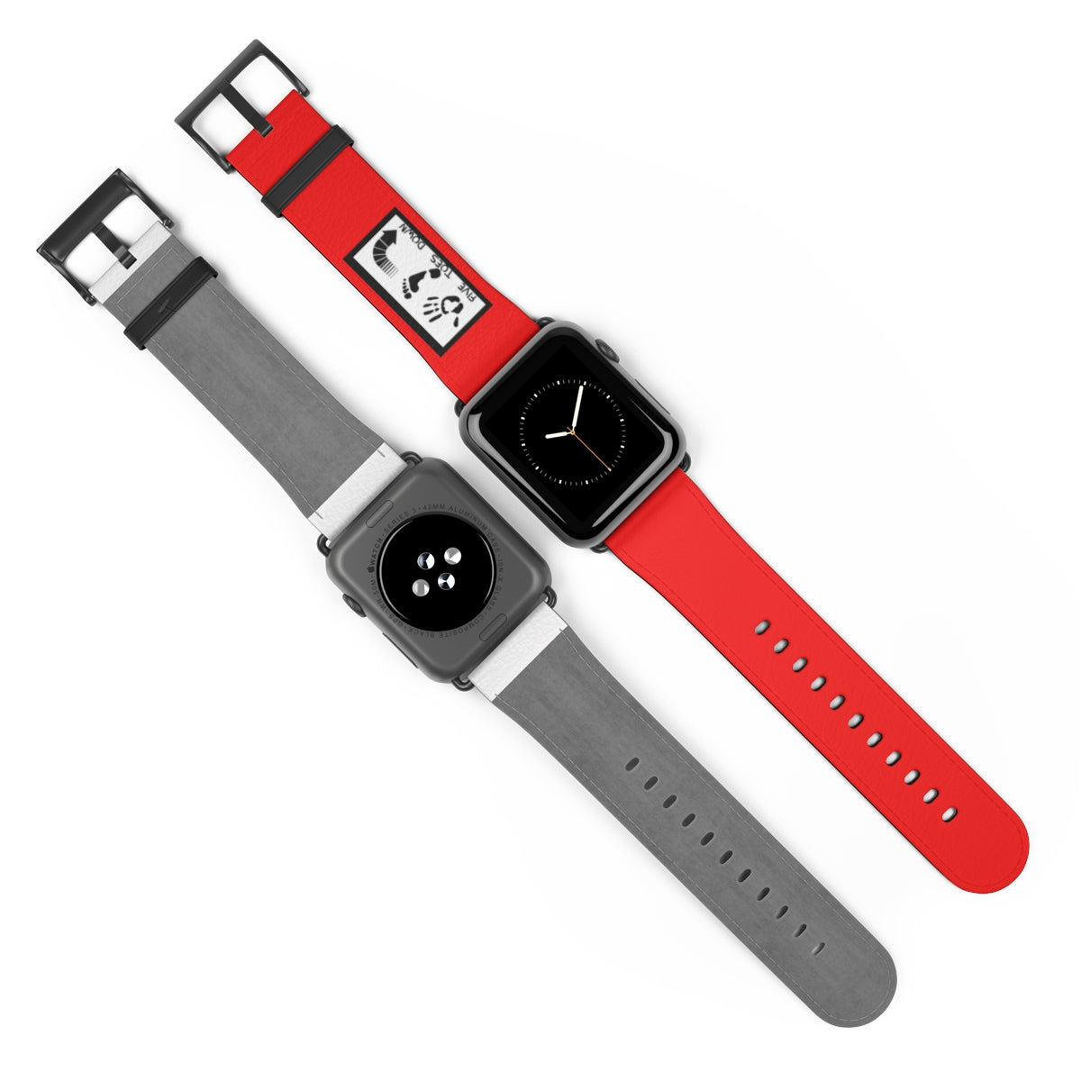 Five Toes Down Logo Red Watch Band