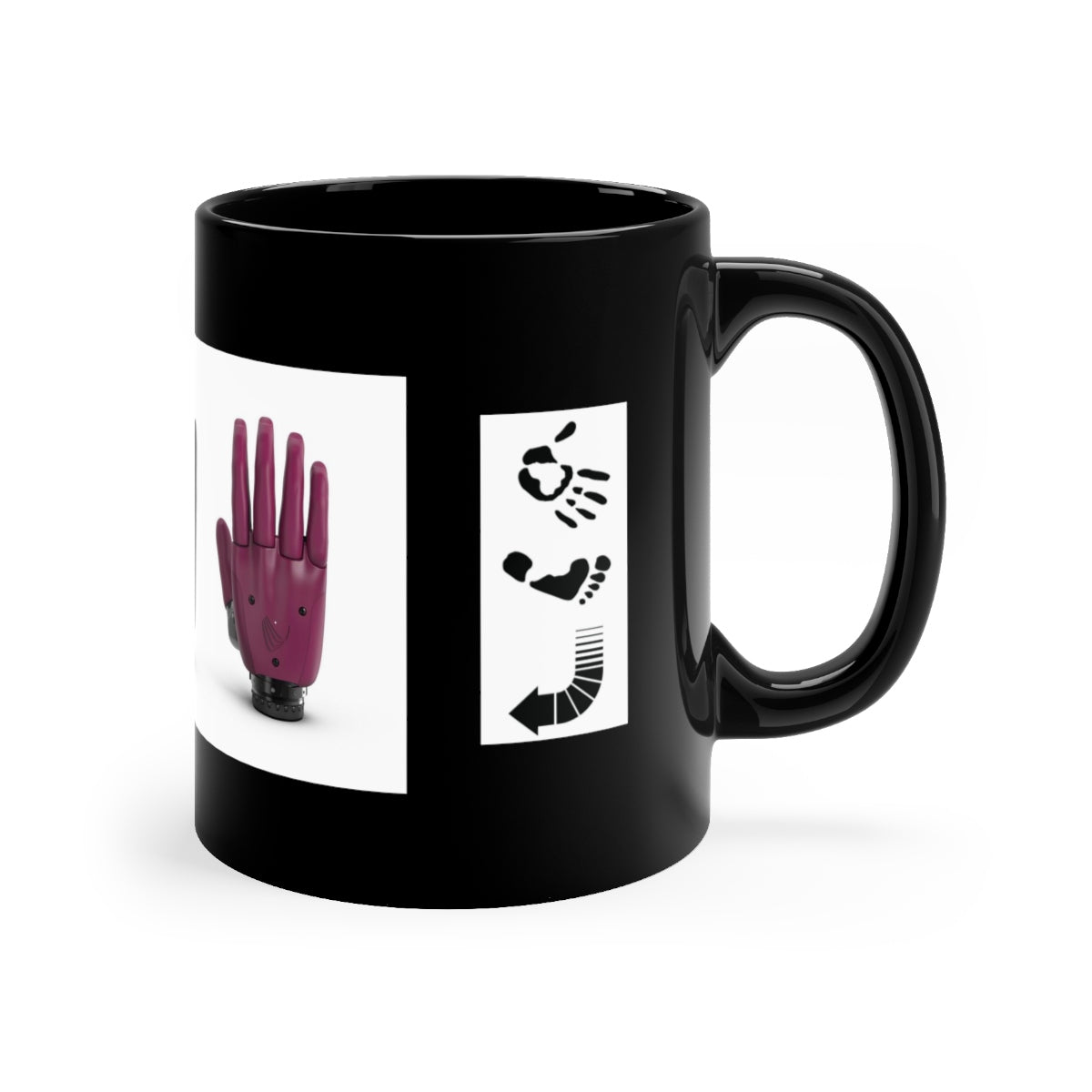 Five Toes Down All Hands Black mug 11oz