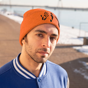 Five Toes Down Knit Beanie Embroidered