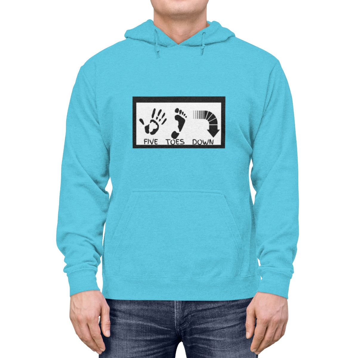 Five Toes Down Logo Unisex Lightweight Hoodie