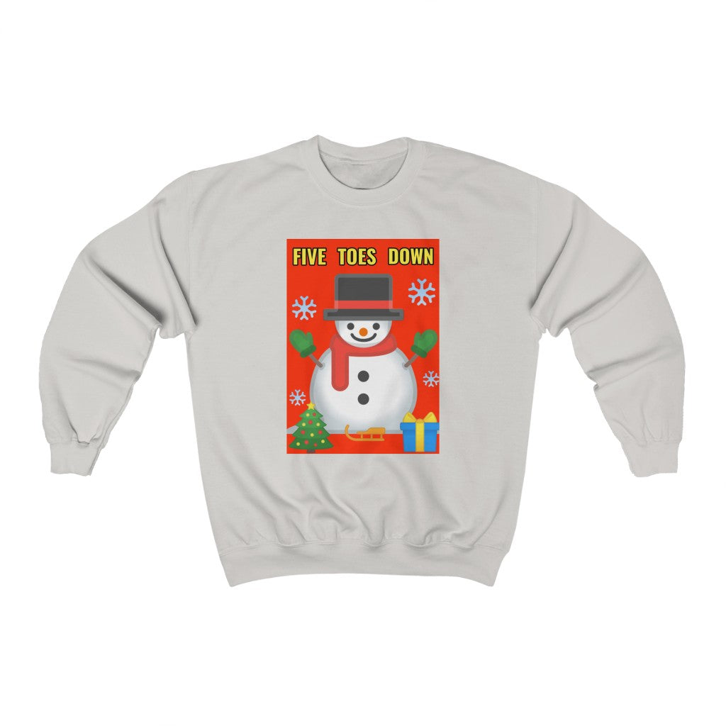 Five Toes Down Snowman Christmas Unisex Heavy Blend Sweatshirt