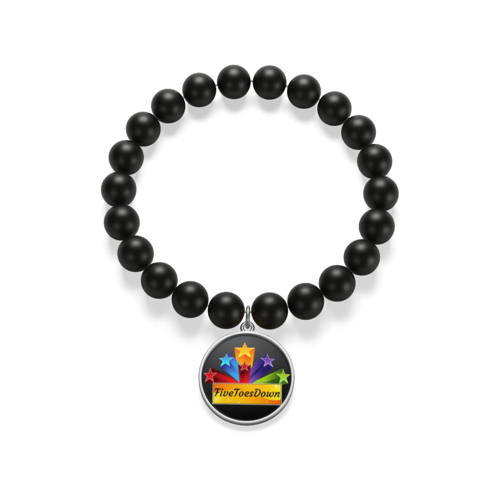 Five Toes Down Stars Matte Onyx Bracelet