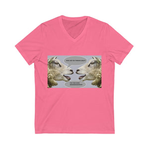 Five Toes Down Goat Thoughts Unisex V-Neck Tee