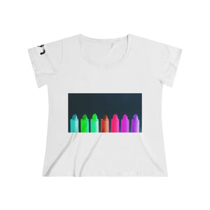 Five Toes Down Lipstick Women's Curvy Tee