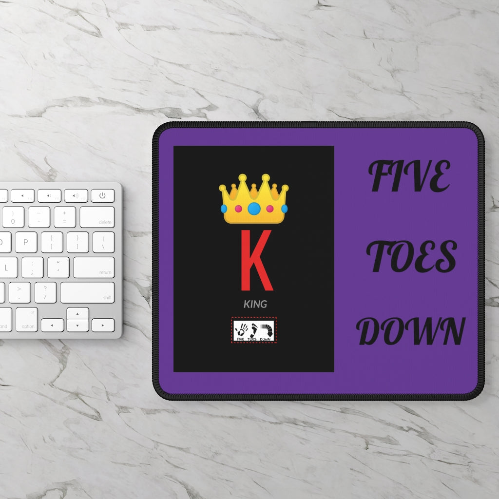 Five Toes Down Gaming Mouse Pad Purp