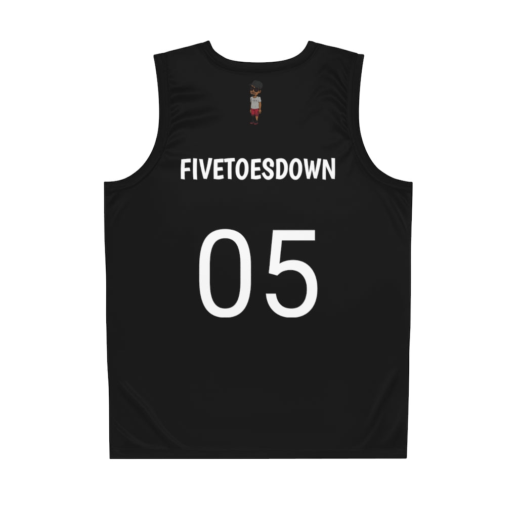 Five Toes Down Air Amputee Basketball Jersey Blk/White