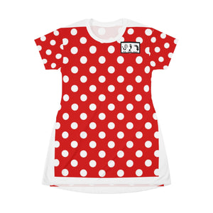 Five Toes Down Polka Dots T-shirt Dress