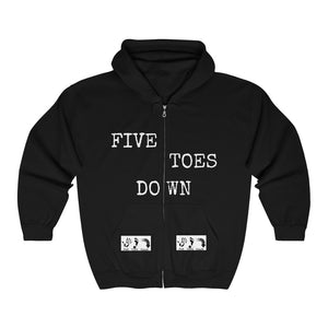 Five Toes Down Unisex Full Zip Hooded Sweatshirt 2