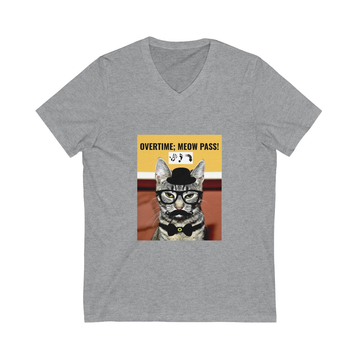 Five Toes Down Meow Pass Unisex V-Neck Tee