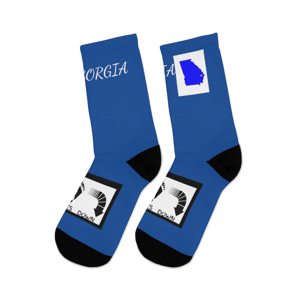 Five Toes Down Georgia Socks Blue
