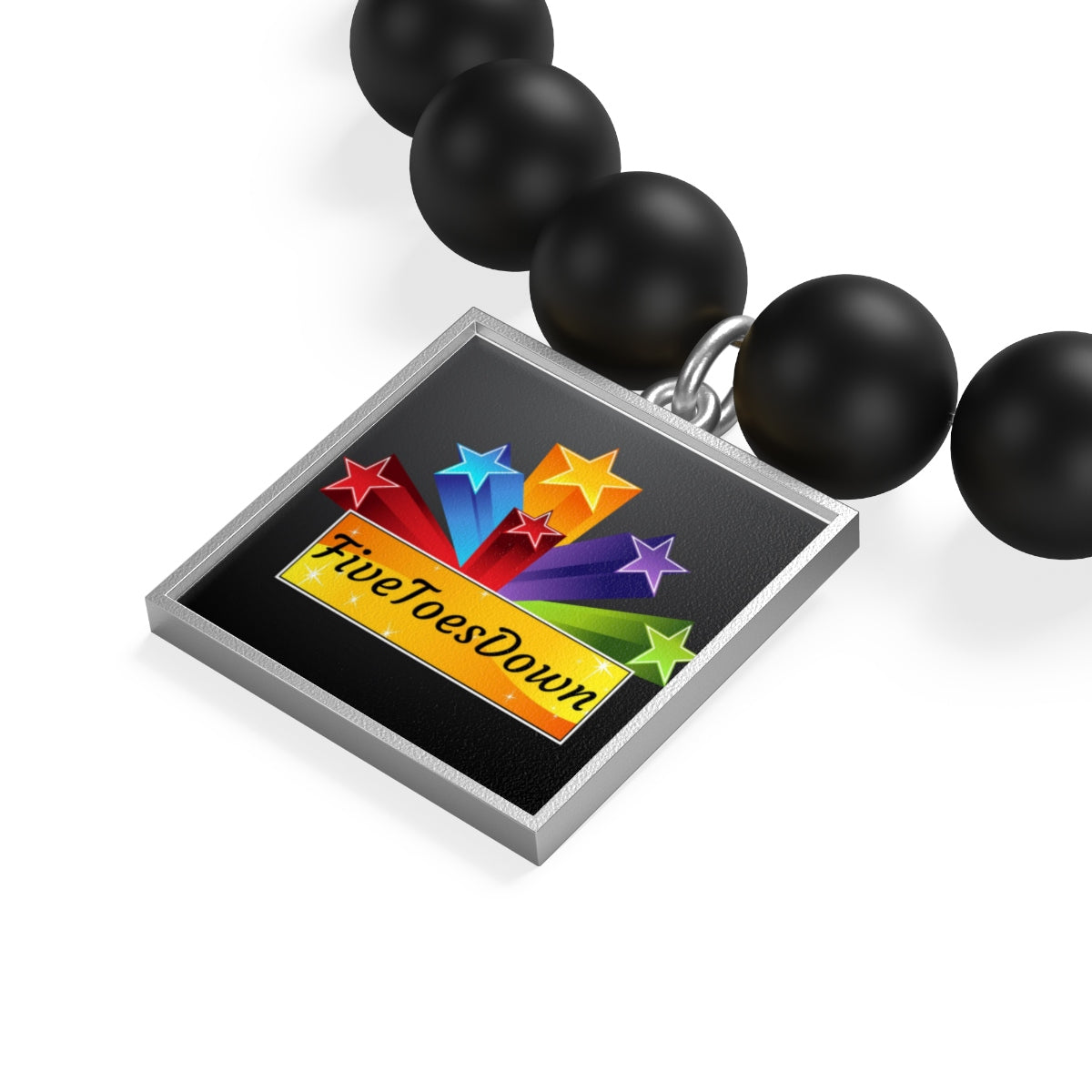 Five Toes Down Stars Matte Onyx Bracelet