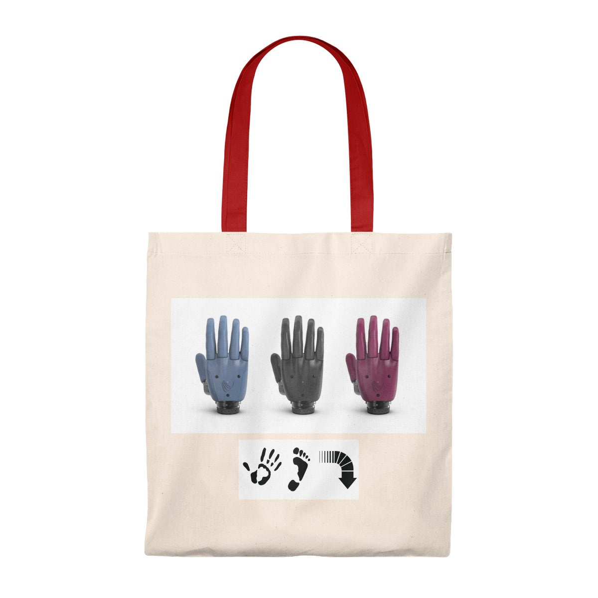 Five Toes Down Hands Tote Bag - Vintage