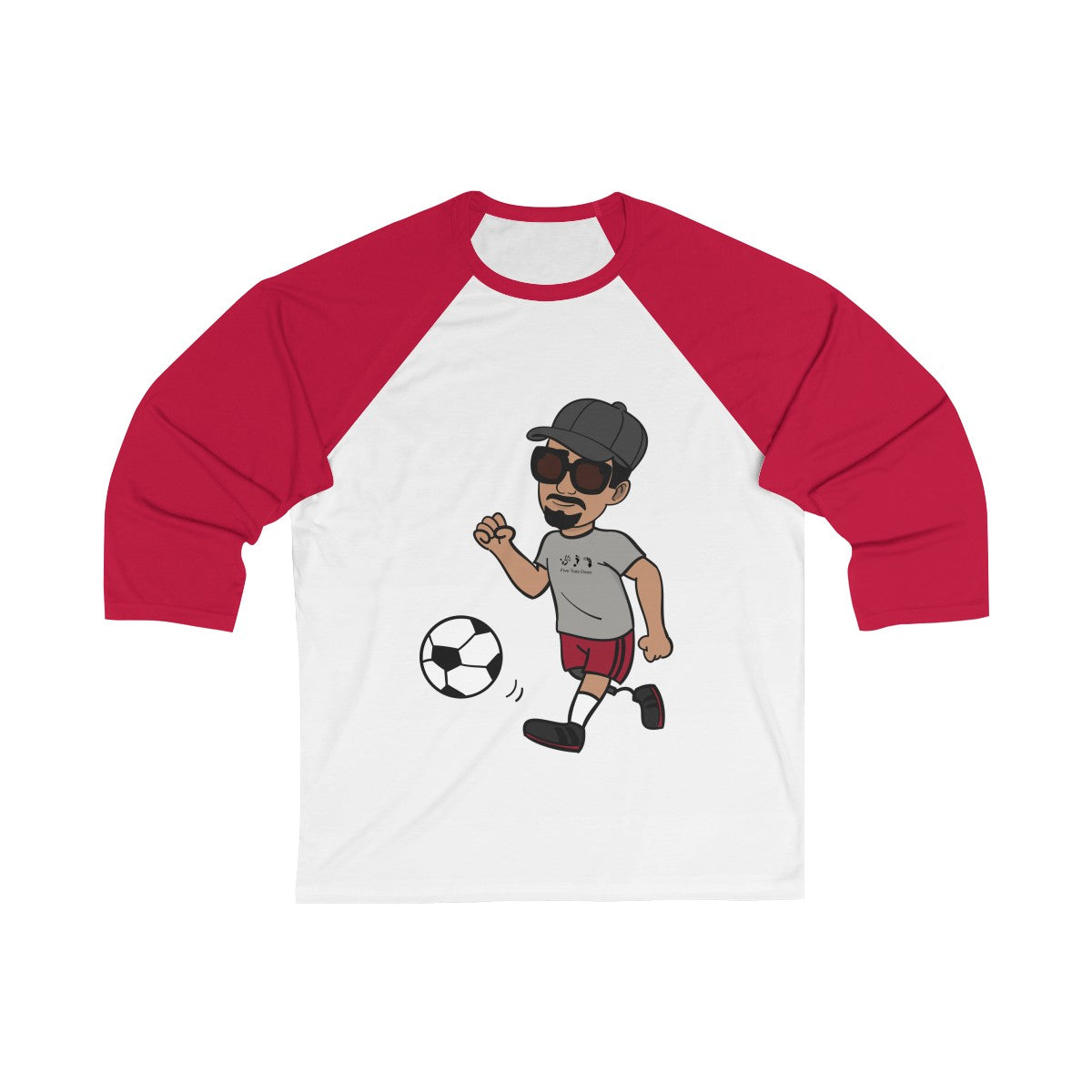 Five Toes Down Henry Soccer Unisex 3/4 Sleeve Baseball Tee
