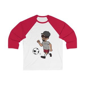 Five Toes Down Henry Soccer Unisex 3/4 Sleeve Baseball Tee