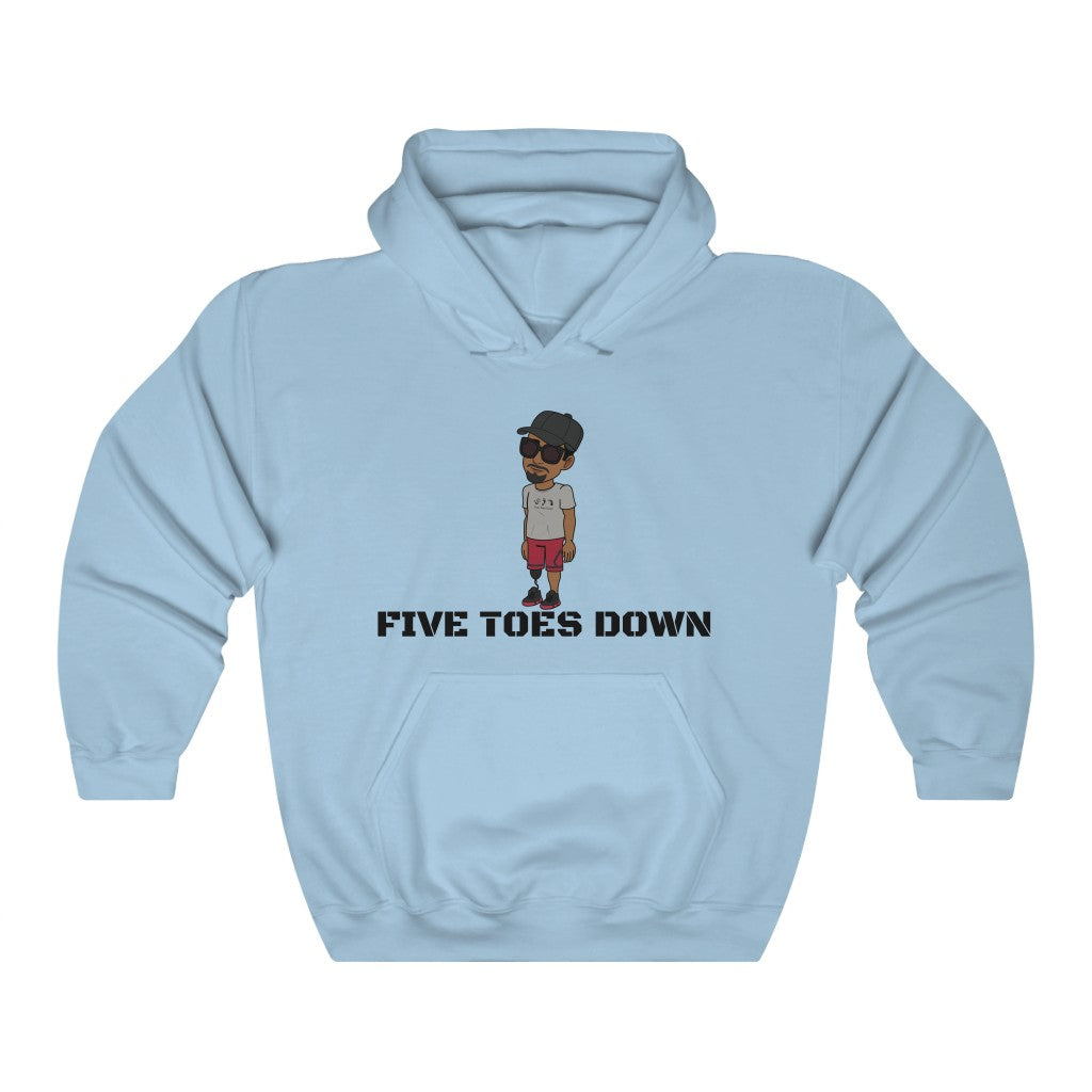 Five Toes Down Stand Top Unisex Heavy Blend Hooded Sweatshirt