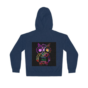 Five Toes Down Owl Unisex Lightweight Hoodie(Back)