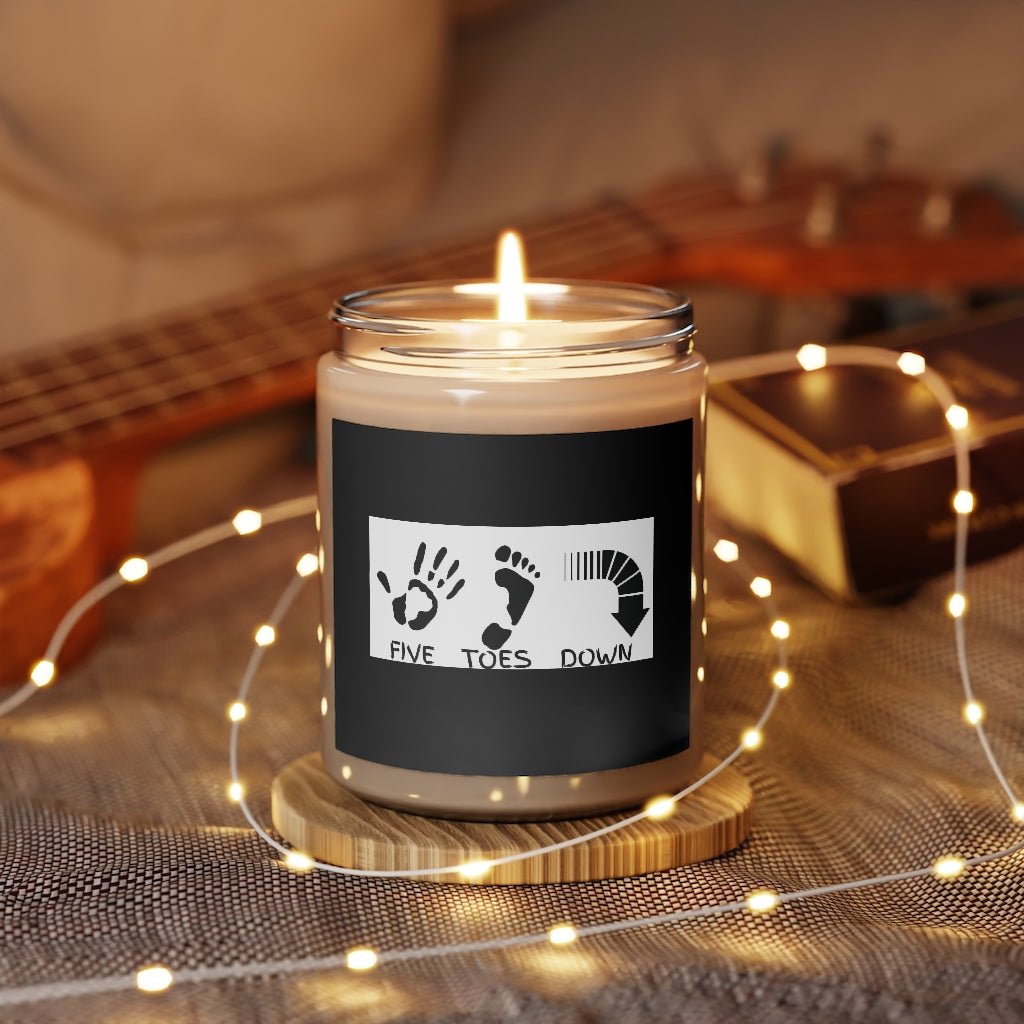 Five Toes Down Logo Scented Candle, 9oz