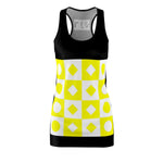 Five Toes Down Yellow Checker Cut & Sew Racerback Dress