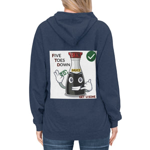 Five Toes Down Sauce Unisex Lightweight Hoodie(Back)