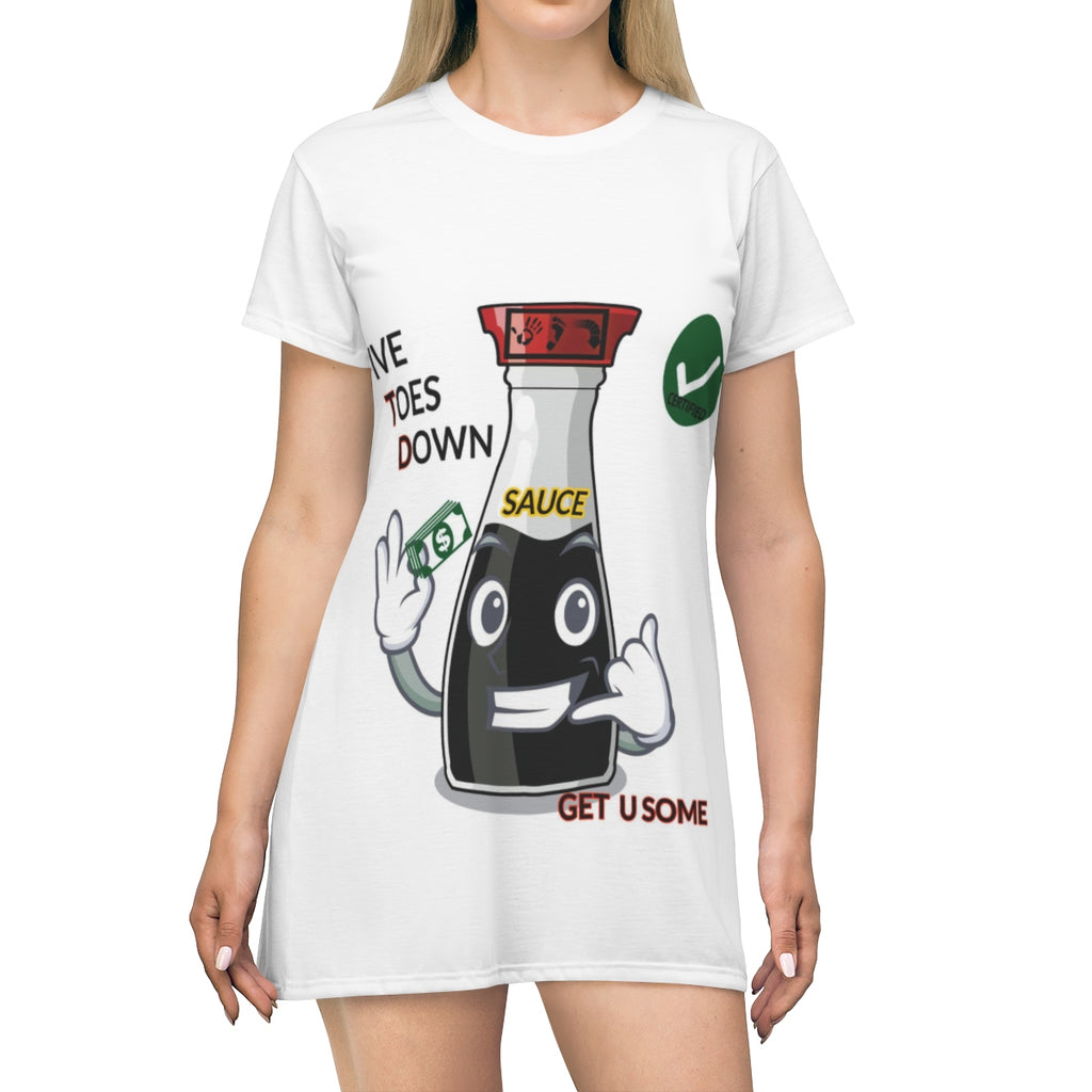 Five Toes Down Sauce T-shirt Dress
