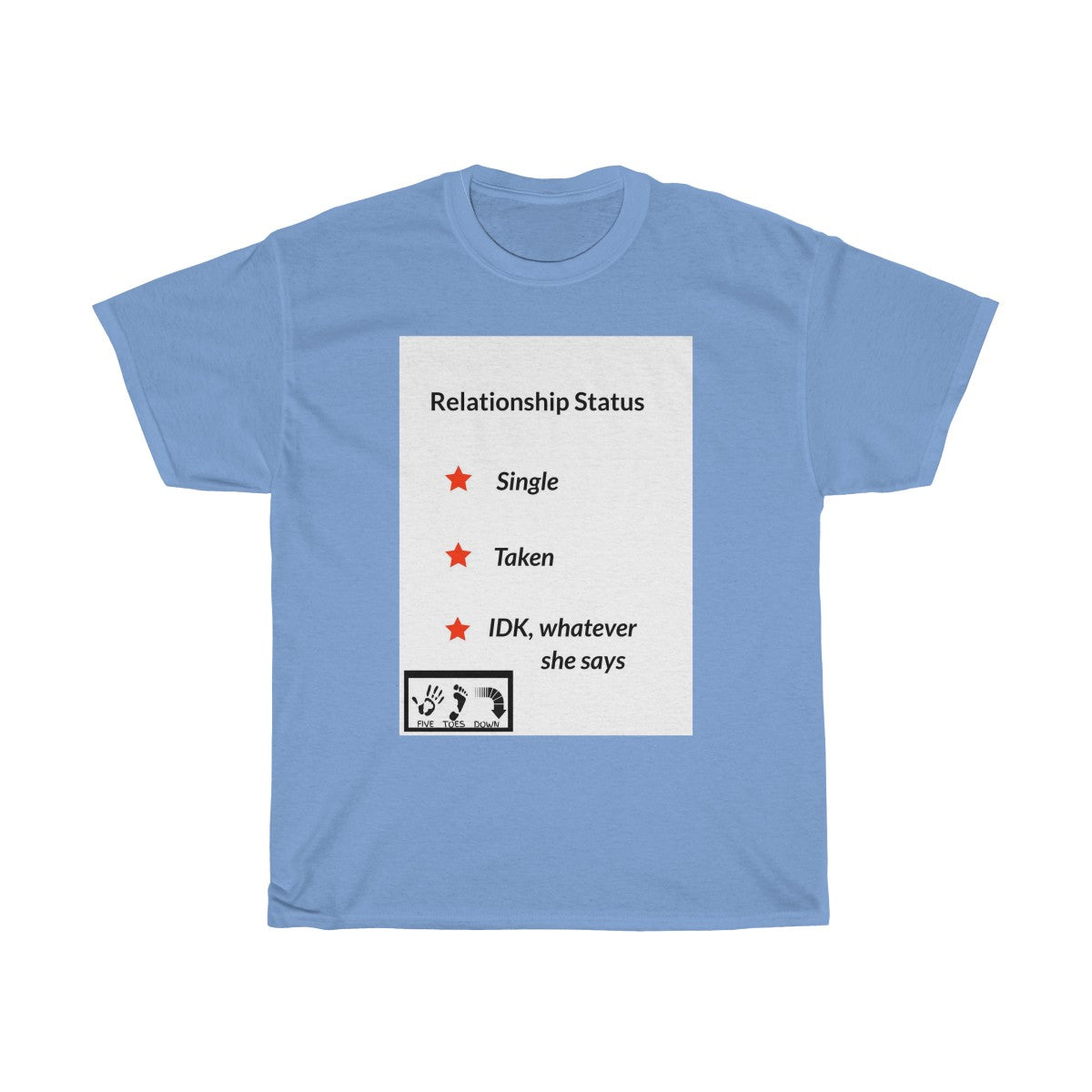 Five Toes Down Relationship Status Unisex Tee