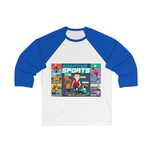 Five Toes Down Amp Sports Unisex 3/4 Sleeve Baseball Tee