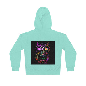 Five Toes Down Owl Unisex Lightweight Hoodie(Back)
