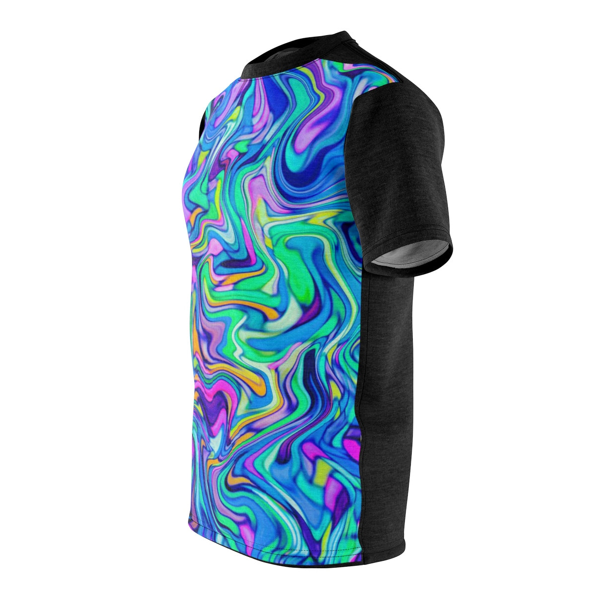 Five Toes Down Neon Ocean Unisex Cut & Sew Tee