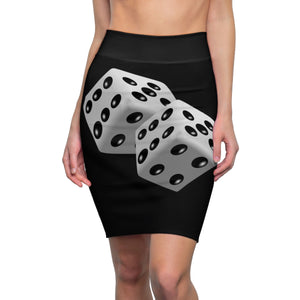 Five Toes Down Dice Women's Pencil Skirt