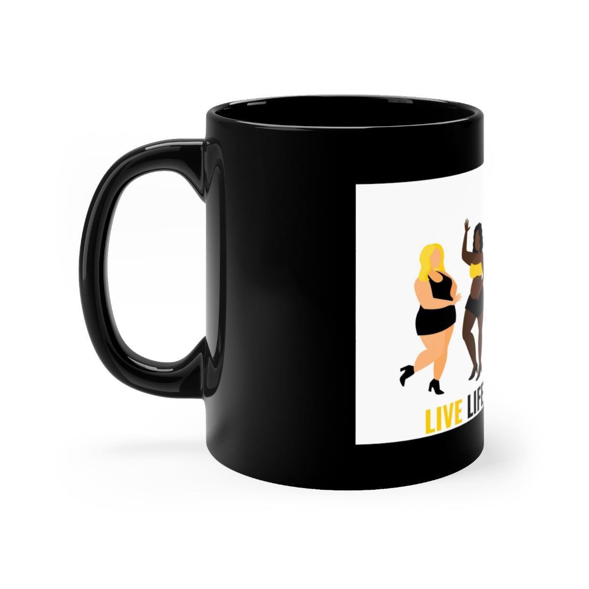 Five Toes Down Live Life Black Mug 11oz