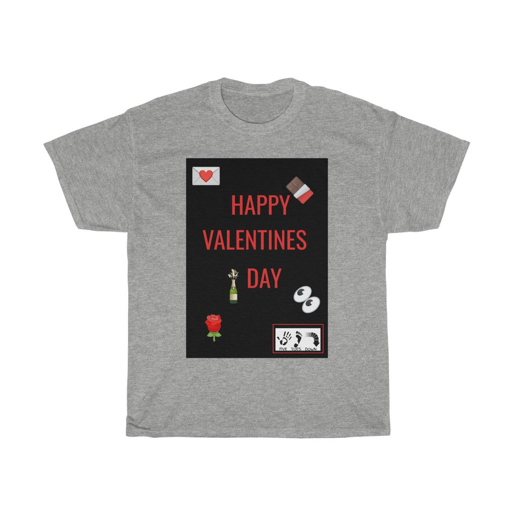 Five Toes Down Happy Valentines Unisex Tee