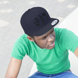 Five Toes Down Unisex Flat Bill Hat Embroidered