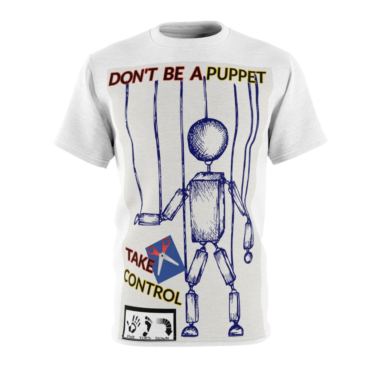 Five Toes Down Puppet Unisex Cut & Sew Tee