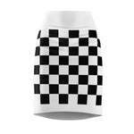 Five Toes Down Checkerboard Women's Pencil Skirt