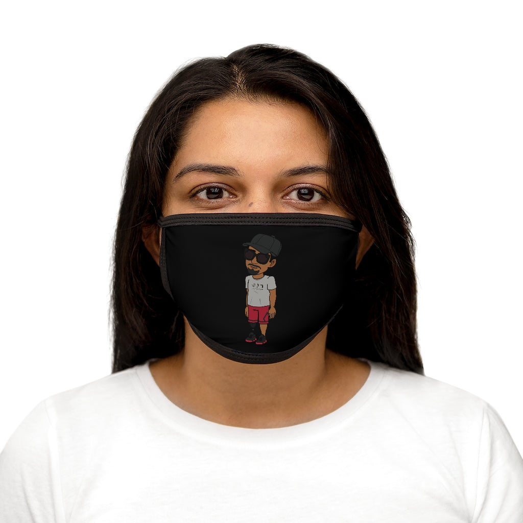 Five Toes Down Henry the Amputee Mixed-Fabric Face Mask Blk
